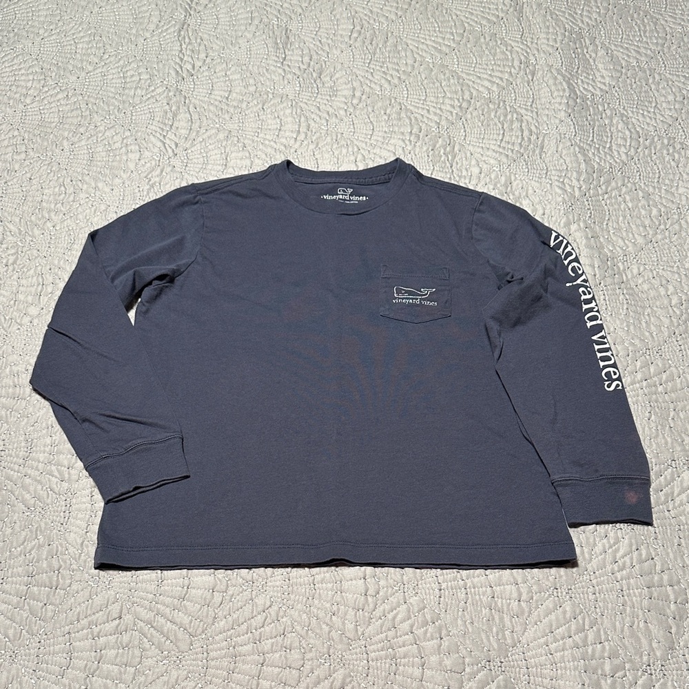 Vineyard Vines Little Boys Dark Blue Long Sleeve Tee, GUC, Size 7
